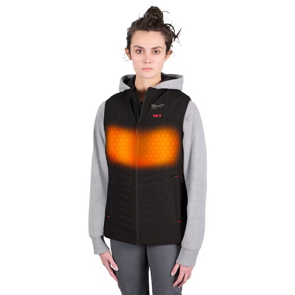 Axis Heated Vest, Polyester, 2 to 8 hours Heating Time, 3 Heat Settings, Black, XL