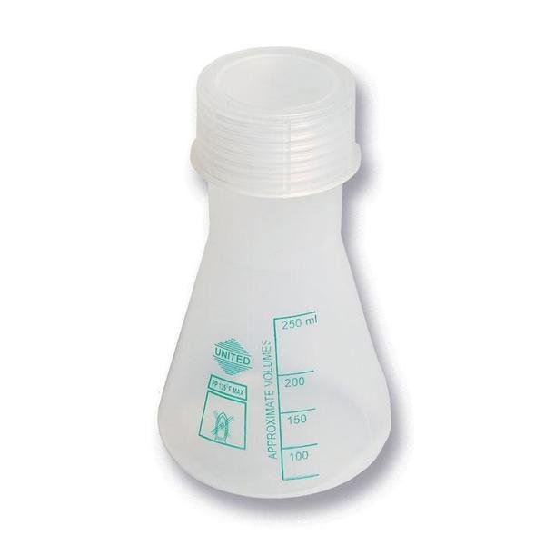 Wide-Mouth Erlenmeyer Flask, Pp, 2, PK 12, United Scientific, Mfr#: FP0250