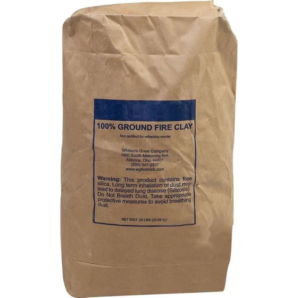100% Ground Fire Clay, 50 lb. Bag, Mutual Industries, Mfr#: 60070500-0-0