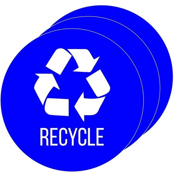 3-Pack Vinyl RECYCLE Decal Sticker Set, UV-Resistant, Hls Commercial, Mfr#: HLSKERCYCLE3