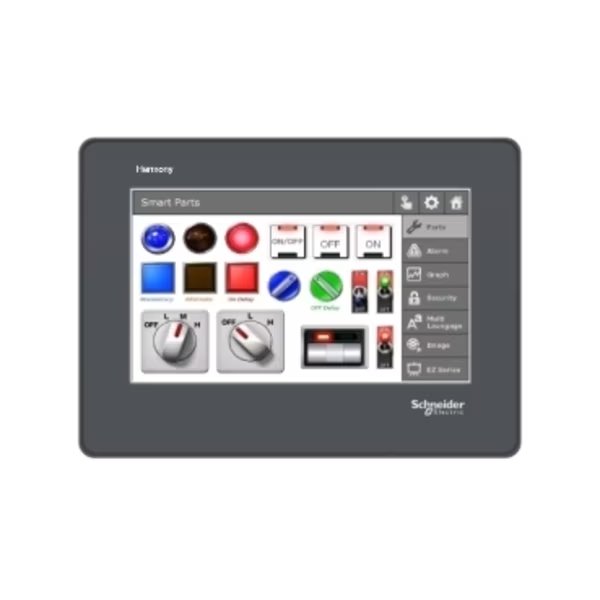 Touch panel screen, Harmony STO & STU, 4.3inch wide, RS 232 terminal block, Schneider Electric, Mfr#: HMISTO705