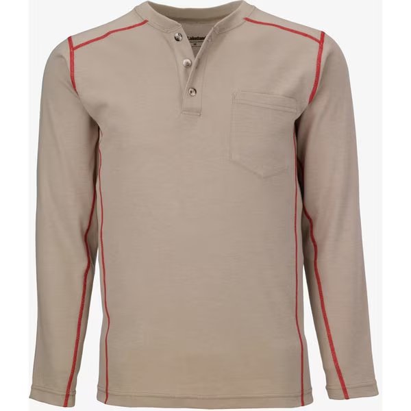 High Performance FR Henley, Khaki, 4X, Lakeland, Mfr#: HSAT20-4X