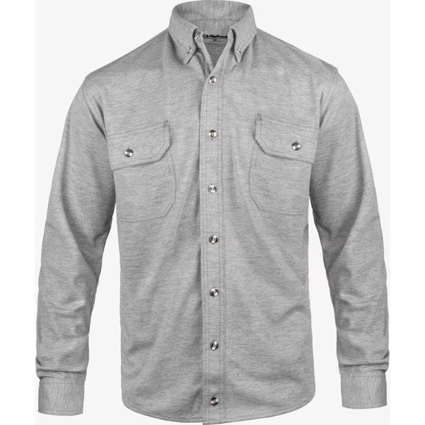 High Performance FR Knit Button Up, Gray, Lakeland, Mfr#: ISHAT06-XLT