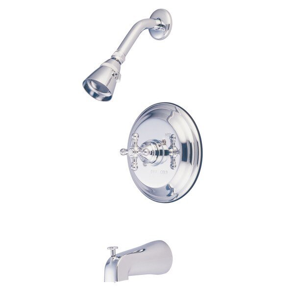 Tub and Shower Faucet, Polished Chrome, Wall Mount, Kingston Brass, Mfr#: KB2631BX