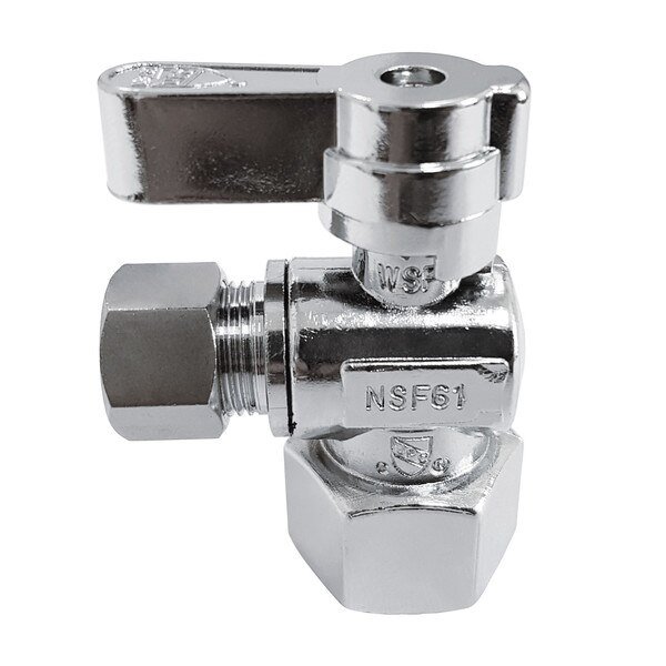 KF4310 1/2 Fip X 3/8 OD Comp Angle Stop Valve, Kingston Brass, Mfr#: KF4310