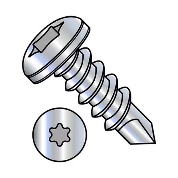 Self-Drilling Screw, #10-16 x 1/2 in, Zinc Plated Steel Pan Head Torx Drive, 8000 PK, EnjoyTool Select, Mfr#: 1008KTP