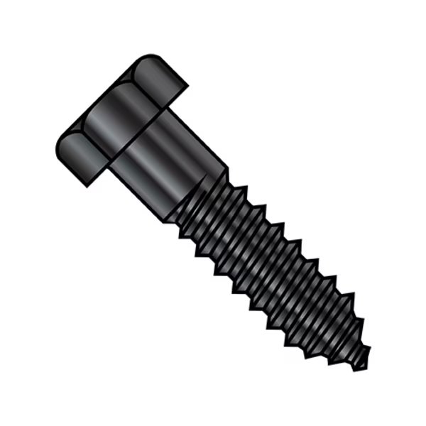 Lag Screw, 5/16 in, 2-1/2 in, Steel, Black Oxide Hex Hex Drive, 400 PK, EnjoyTool Select, Mfr#: 3140LB
