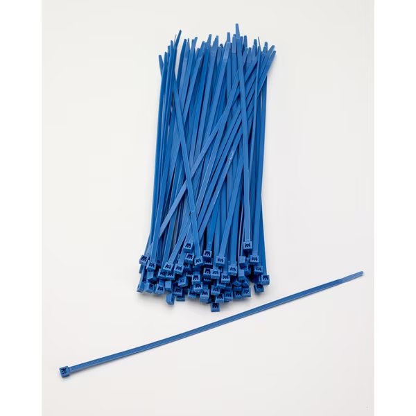 Neon Blue Locking Ties, 11", Mutual Industries, Mfr#: M14970-125-11