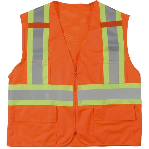 High Visibility Polyester ANSI Class, PK2, 10 in Height, 10 in Width, Mutual Industries, Mfr#: M16368-0-4