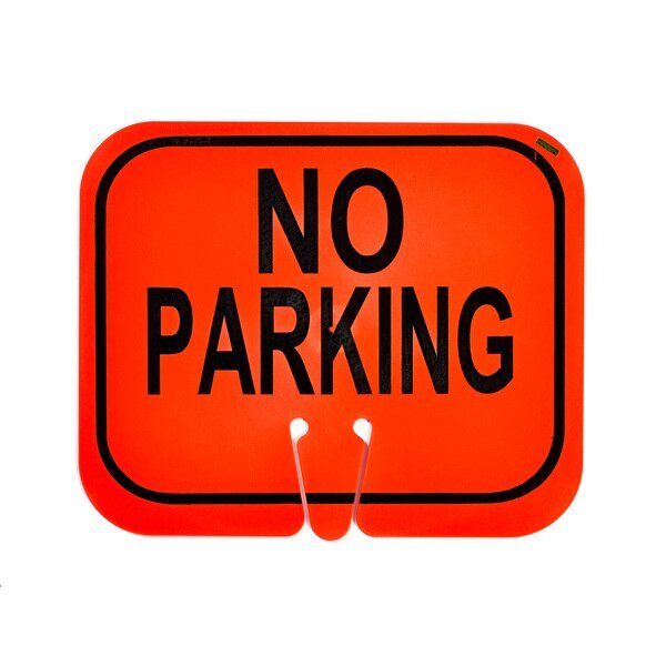 Cone Sign, No Parking, PK2, 8 Inch Height, .5 inch Width, Mutual Industries, Mfr#: M17729-0-3