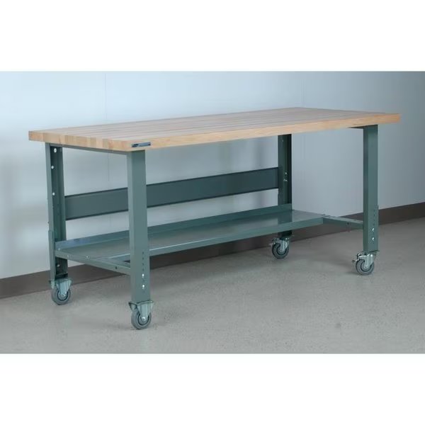 Workbench, Mobile, Height, Adj., Stackbin, Mfr#: M4830-3512