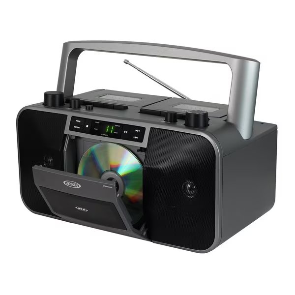 Portable Stereo CD Player with Dual Cass, Jensen, Mfr#: MCR-1500