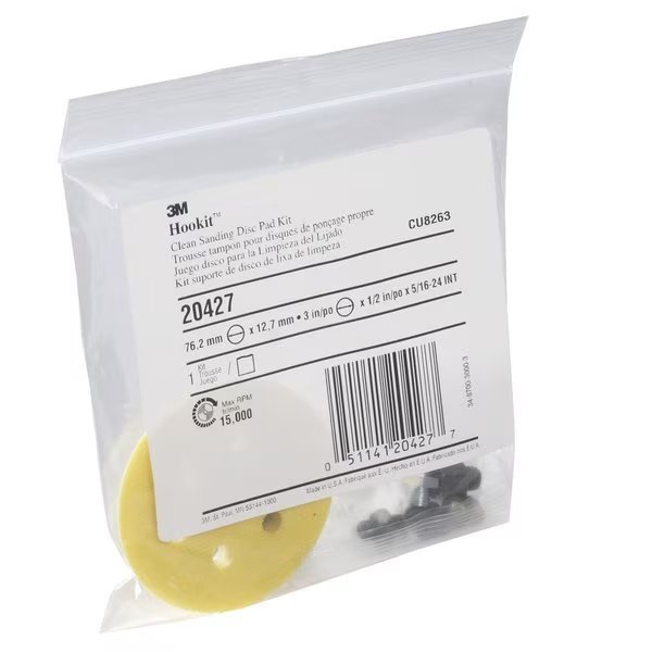 Hookit Clean Sanding Disc Pad Kit, 3