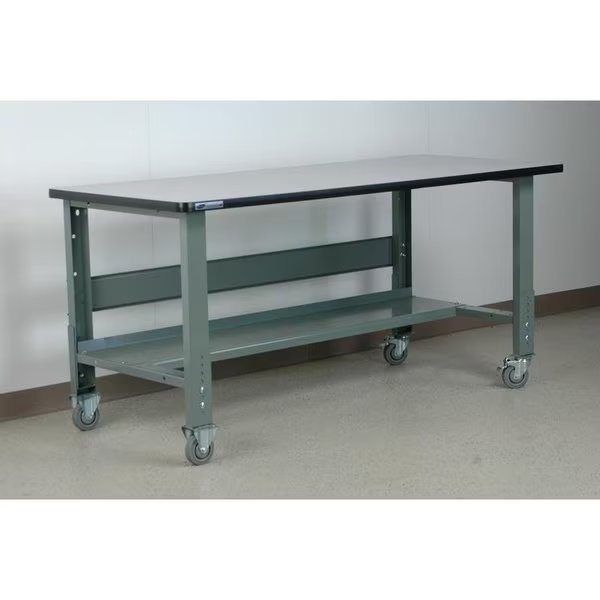 Workbench, Mobile, Height, Adj., Stackbin, Mfr#: E6036-T-3512