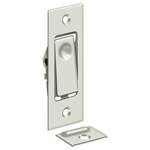 Pocket Door Bolts, Jamb Bolt Bright Nickel, Deltana, Mfr#: PDB42U14