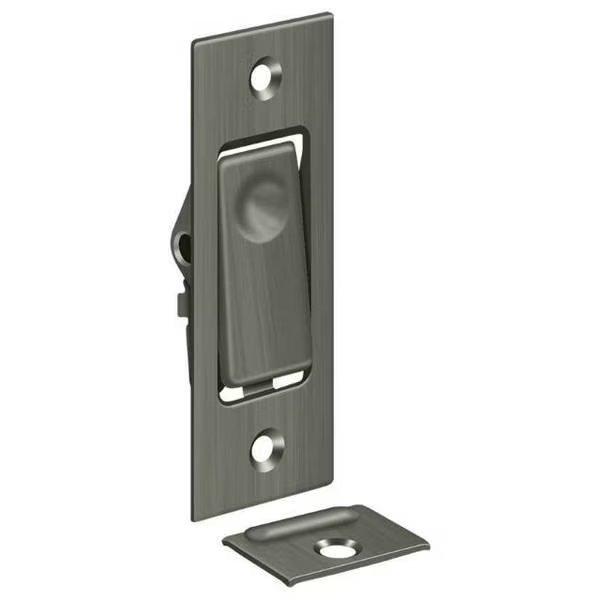 Pocket Door Bolts, Jamb Bolt Antique Nickel, Deltana, Mfr#: PDB42U15A