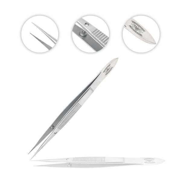 Straight Medium Point Forceps With Guide, Scientific Labwares, Mfr#: SWZR-046