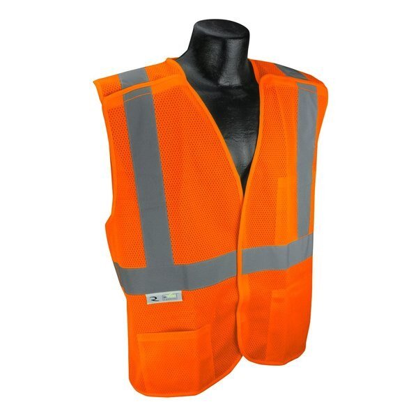 Radians SV4X Economy Mesh X-Back Type R Class 2 Breakaway Safety Vest, Radians, Mfr#: SV4X-2VOM-L