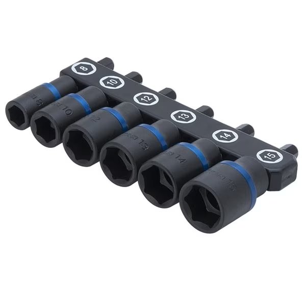 Metric Power Nut Driver Set, 6 Piece, Titan, Mfr#: TIT15223
