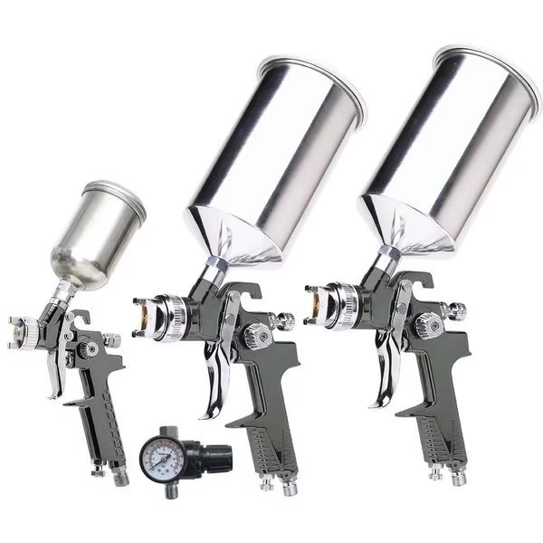 Hvlp Triple Set-Up Spray Gun Kit, 4 Piece, Titan, Mfr#: TIT19220