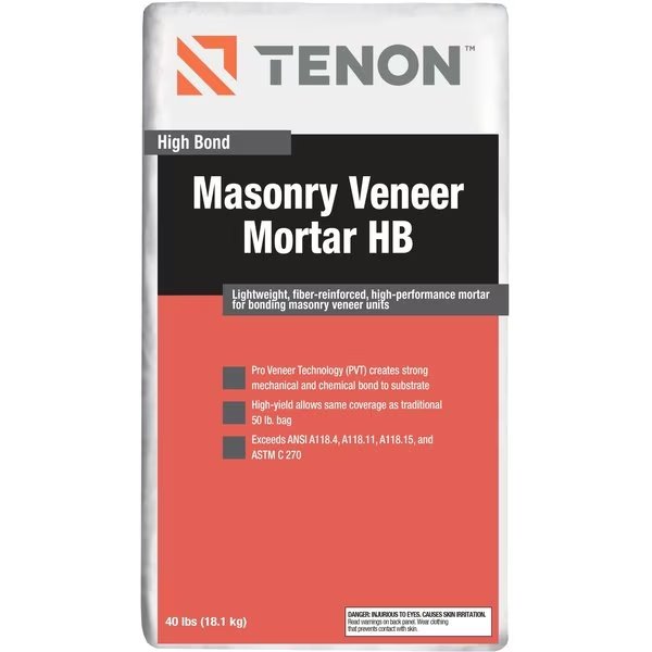 Masonry Veneer Mortar HB (High Bond) - 40 lb. Bag, Tenon, Mfr#: 120462