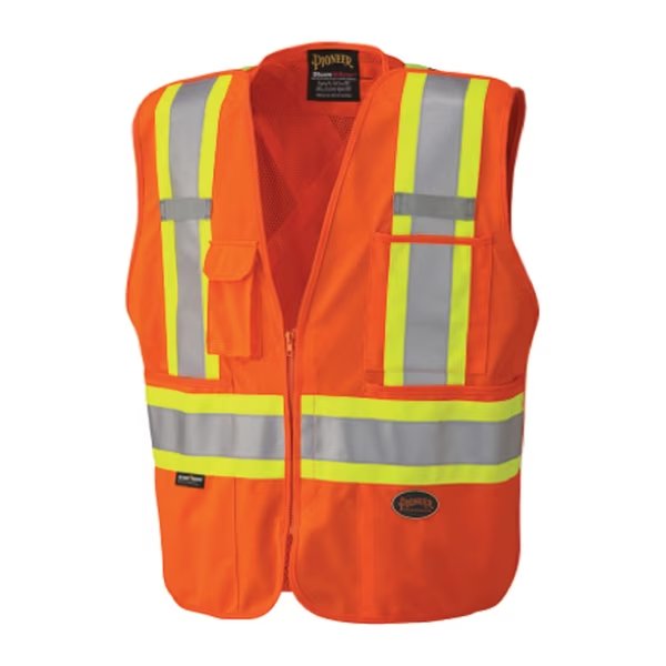 Break Away Zip Vest, Orange, XS, Pioneer, Mfr#: V1021150U-XS