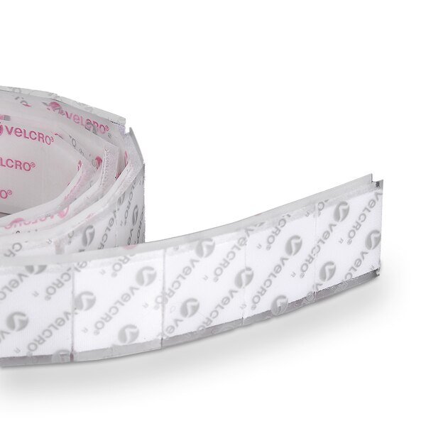Reclosable Fastener Shape, Square, Acrylic Adhesive, 3/4 in, 3/4 in Wd, White, 1200 PK, Velcro Brand, Mfr#: 3/4X3/4WK
