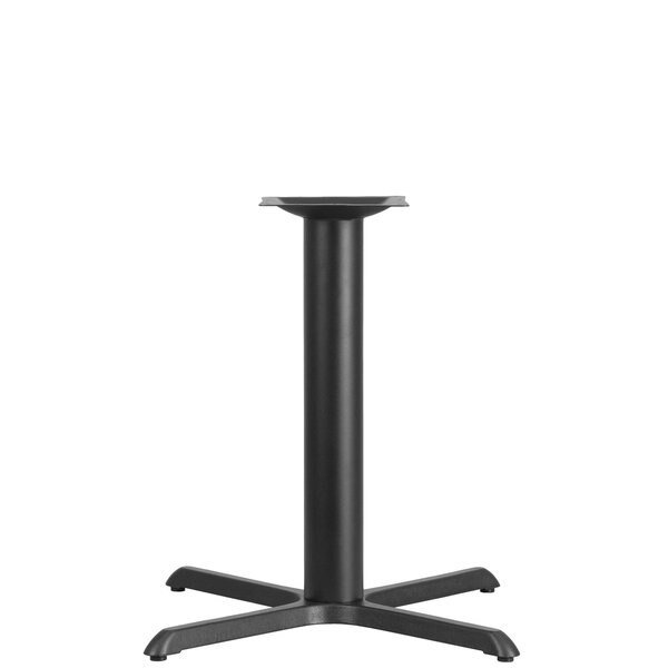 Restaurant Table X-Base with 4" Dia. Tab, 33" W X 33" L X 28.5" H, Cast Iron, Iron, Black, Flash Furniture, Mfr#: XU-T3333-GG