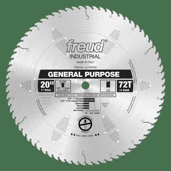 General Purpose Blade, 20, Freud, Mfr#: LU72M020