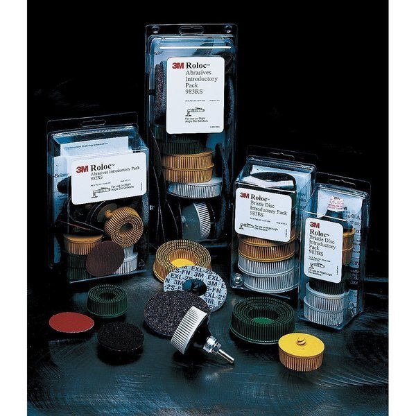 Roloc Bristle Disc Kit 983BS, 3 in, 5/pk, 3M, Mfr#: 983BS