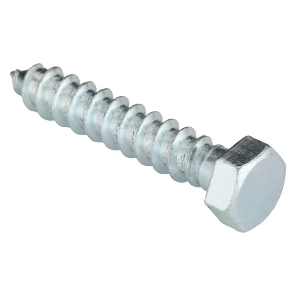 Lag Screw, 3/8 in, 2 in, Steel, Zinc Plated Hex External Hex Drive, 100 PK, EnjoyTool Select, Mfr#: U08280.037.0200