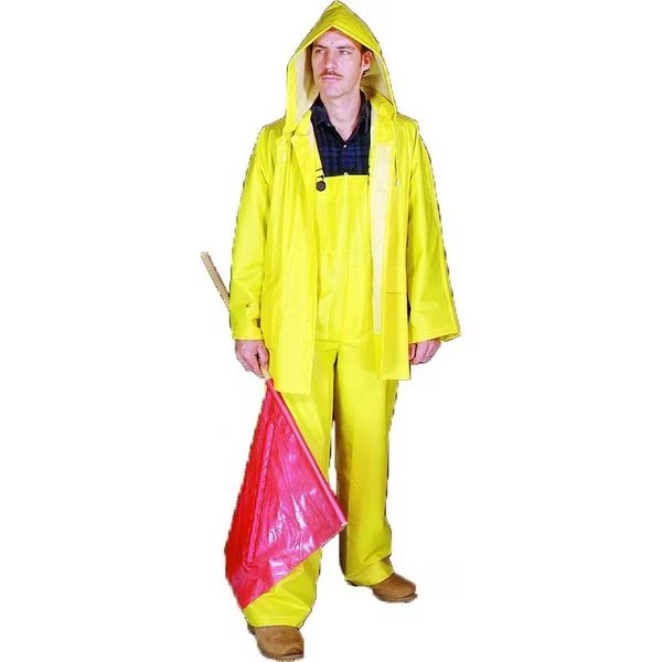 Pvc/Polyester 3 Piece Rainsuit, 0.35 Mm, 3X-Large (2Pk), Mutual Industries, Mfr#: M14505-0-6