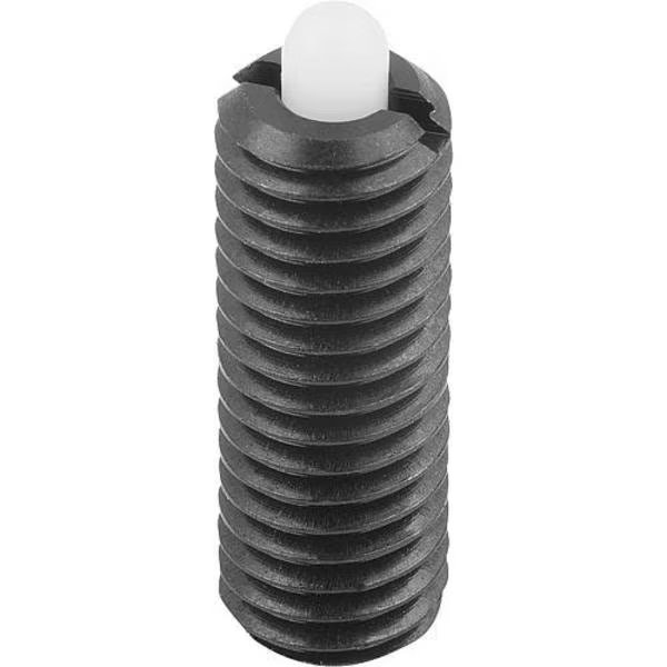 Spring Plunger Standard Spring Force D=M06 L=20, Steel, Comp: Pin Pom, Kipp, Mfr#: K0318.06