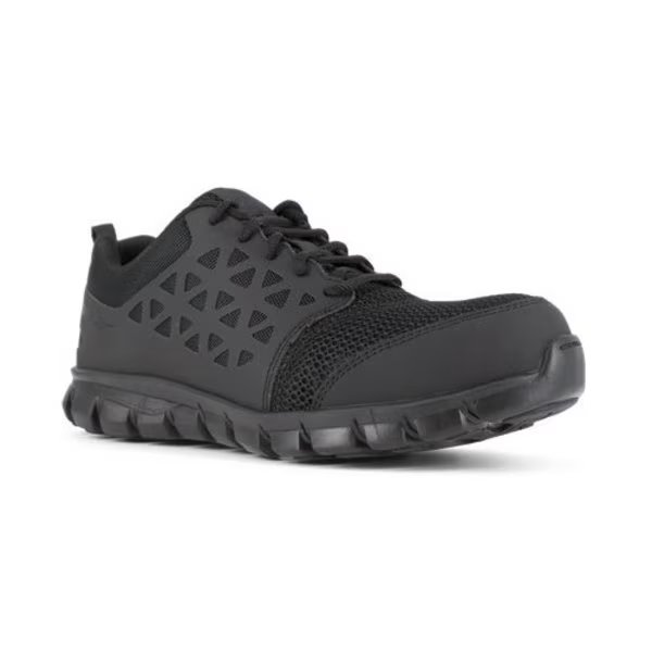 Safety Shoe, 15, W, Black, Composite, PR, Reebok, Mfr#: RB4039