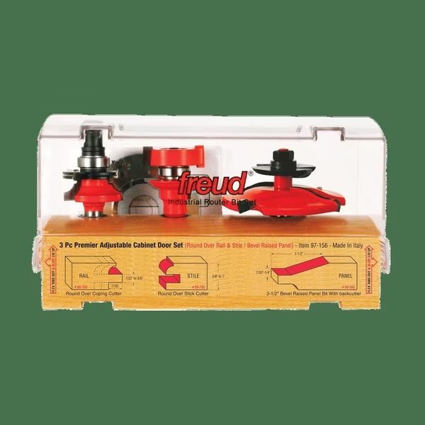 Piece Premier Adjustable Cabinet Bit Set, Freud, Mfr#: 97-156