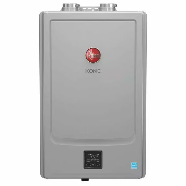 IKONIC 180 MBH Indoor Condensing Natural Gas/Propane Gas Tankless Water Heater Grey, Rheem, Mfr#: RTGH-SR10I
