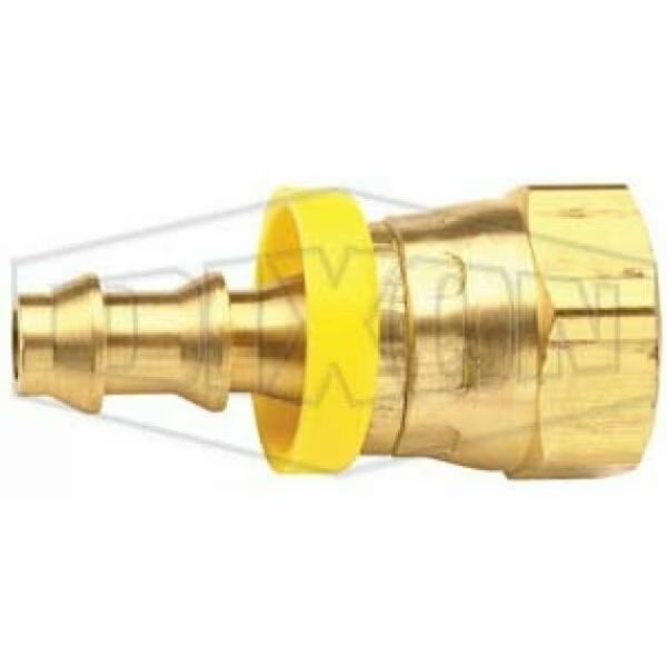 Ball Seat Hose Barb, 3/4-14 x 3/4 in Nominal, Female NPSM x Hose Barb, Brass, Domestic, Dixon, Mfr#: 2781212C