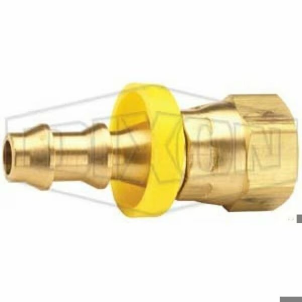 Hose Barb, 7/8-14 x 1/2 in Nominal, FUNF x Hose Barb, Brass, Domestic, Dixon, Mfr#: 2870814C