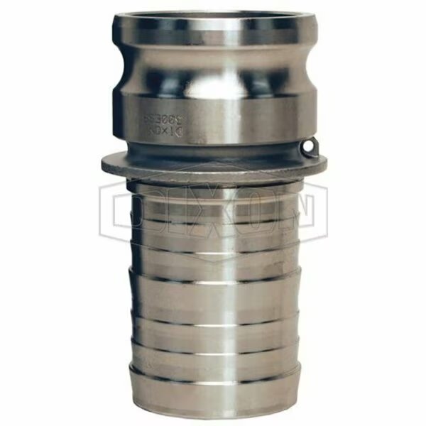 Boss-Lock Type E Cam and Groove Adapter, 4 in, Male Adapter x Hose Shank, 316 SS, Domestic, Dixon, Mfr#: 400-E-SS