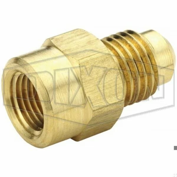 Tube Connector, 3/8 x 1/2 in Nominal, SAE Flare x FNPT, Brass, Dixon, Mfr#: 46F-6-8