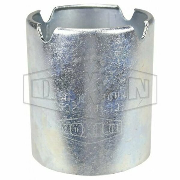 King Crimp Round Ferrule, 4 in Nominal, 4 in L, 0.09 in Thick, Carbon Steel, Import, Dixon, Mfr#: CF400-11CS