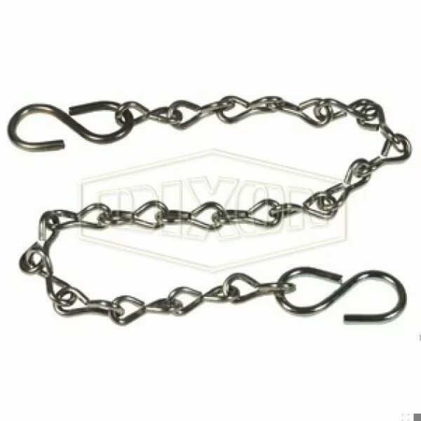 Jack Chain with S-Hook, Carbon Steel, Domestic, Dixon, Mfr#: CH-C-12