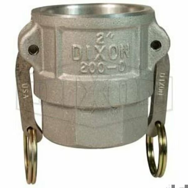 Type D Cam and Groove Coupler, 2-1/2 in Nominal, Female Coupler x FNPT End Style, Aluminum, Domestic, Dixon, Mfr#: 250-D-AL