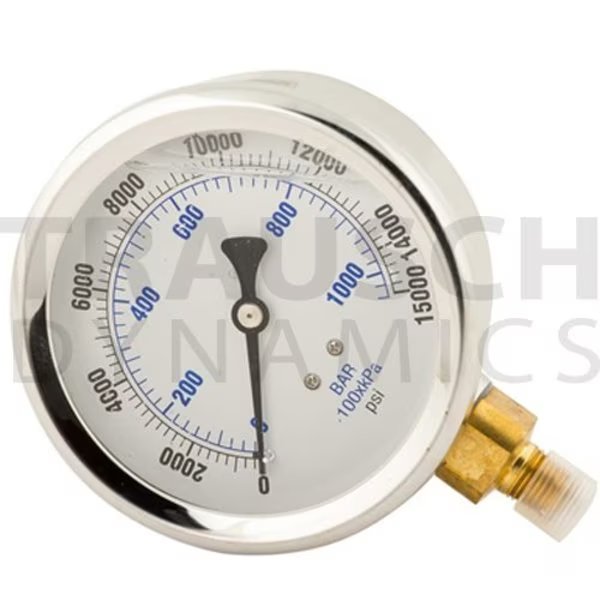 4 Face Diameter, Liquid Gauge 14 Nptf, GW4014, Bva, Mfr#: GW4014