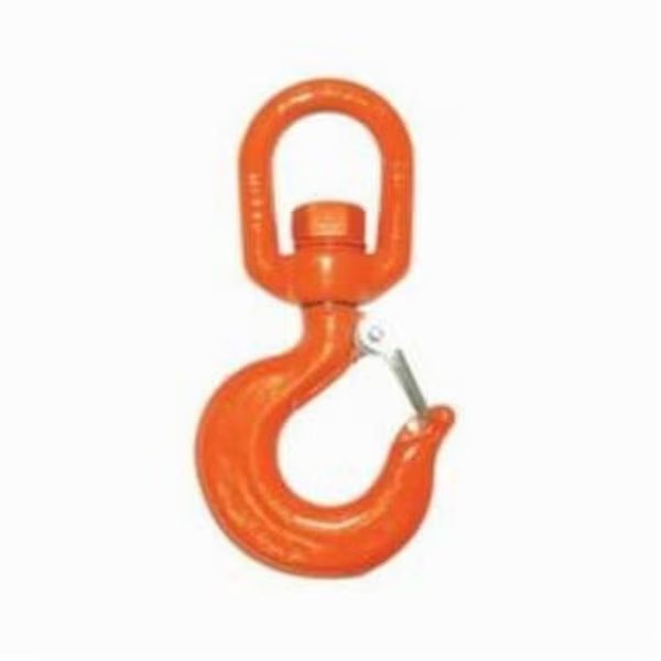 Swivel Rigging Hook With Latch, 11 Ton Load, 80 Grade, Eye Attachment, 222 In Hook Opening, Cm, Mfr#: M3511A