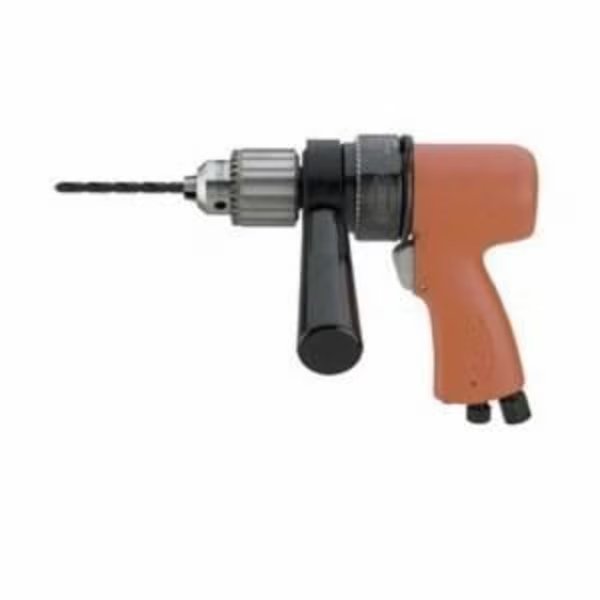 Right Angle Drill, ToolKit Bare Tool, 38 Chuck, 3JawKey Chuck, 2150 RPM, 1 hp, 90 PSI Air, 14, Sioux Tools, Mfr#: 3P1530
