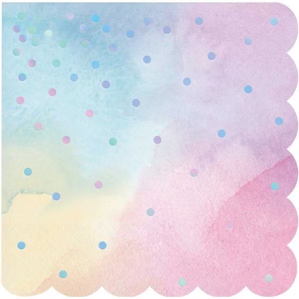 Iridescent Party Beverage Napkins, 5