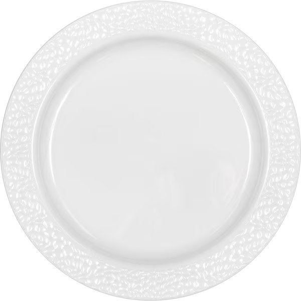 Pearl Pebble Plastic Plates, 9", 120PK, Sensations, Mfr#: 347883