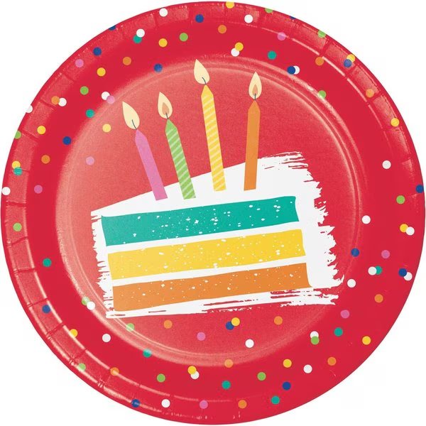 Festive Cake Dessert Plates, 7", 96PK, Creative Converting, Mfr#: 354586