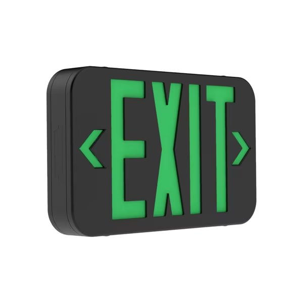 LED Green Exit Sign, AC Only, Compass, Mfr#: CAGB